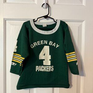 Hutch Vintage Green Bay Packers 90s #4 Kids Jersey Shirt youth Size Small